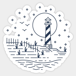 East Coast Lighthouse - Deepwater Navy Sticker